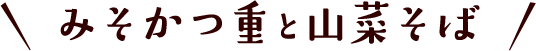みそかつ重と山菜そば